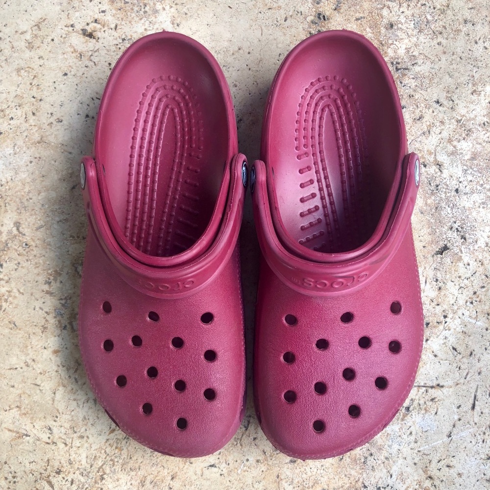 Maroon/Red Classic Crocs